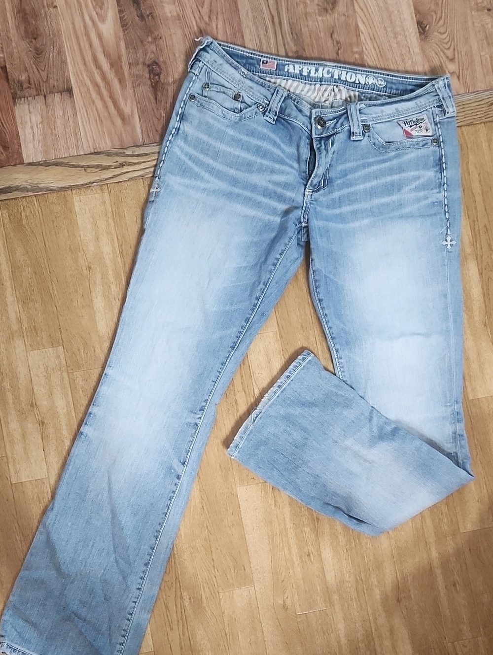 Affliction Women's Light Wash Bootcut Jeans